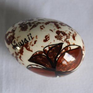 Kapa designs from Hawaii Egg Hand Painted 2" Long